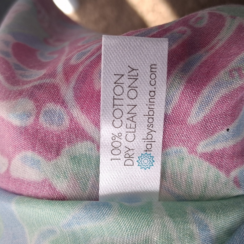 Taj By Sabrina Crippa Tropical Zebra Caftan S Green Purple - Picture 7 of 16